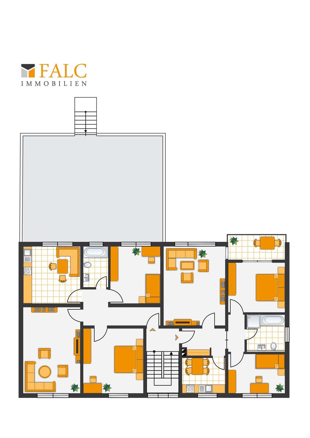 Grundriss 1OG Whg. links und rechts